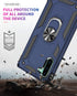 Samsung Galaxy Note 10 Case with HD Screen Protectors, Military-Grade Metal Ring Holder Kickstand, Shockproof Cover