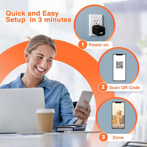 XXAXX Hidden WiFi Camera, 4K Ultra HD Small Nanny Cam with Remote View Live Video to Phone, Motion Detection