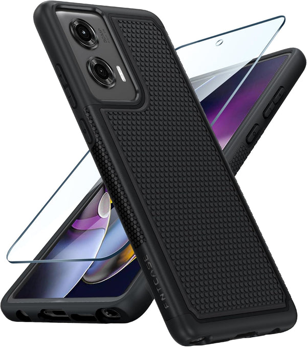 FNTCASE Motorola Moto G-Stylus-5G-2024 Case, Dual Layer Heavy Duty Shockproof Rugged Non-Slip Textured Back
