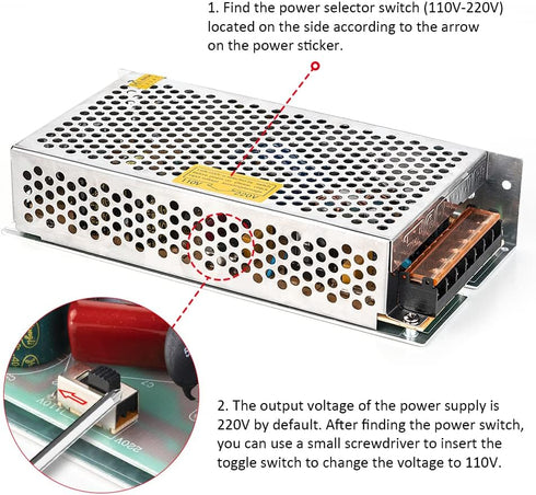 BTF-LIGHTING AC100-240V to DC5V10A Max50W Power Supply Adapter for LED Strip, CCTV Camera, Security System