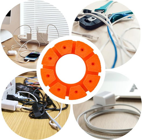 Generic Cord Winding Holder - Multi-Layer Cable Organizer with Ties, Wire Storage Tool | Efficient Management