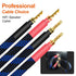 UCINNOVATE 11 AWG HiFi BFA Z Plugs Banana Speaker Cables, 4 Pack, 20cm Audiophile OFC Gold Plated