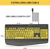 SABLUTE Large Print Keyboard Wired Computer Keyboards with Wrist Rest, Big Letters Easy to Read for Windows