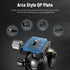 NEEWER Low Profile Camera Tripod Ball Head, 36mm Metal Panorama Head Compatible with Arca 1/4” Quick Release Plate
