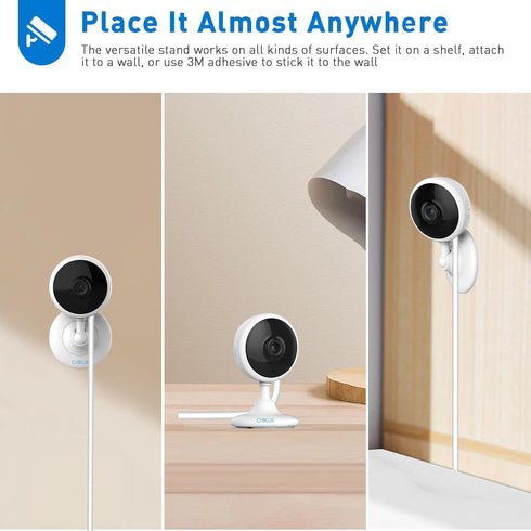 WiFi Security Camera 2K, Indoor Home Cameras for Dog/Pet/Elder/Baby Monitor, Smart Siren with Phone App, Advanced Night