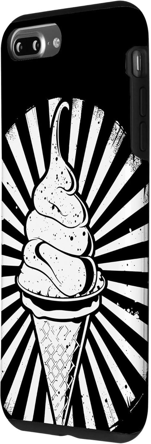 Funny Ice Cream Guy Graphic Tees and Gifts 7 Plus/8 Ice Cream Cone Drawing Gelato Sorbet Case for iPhone Plus