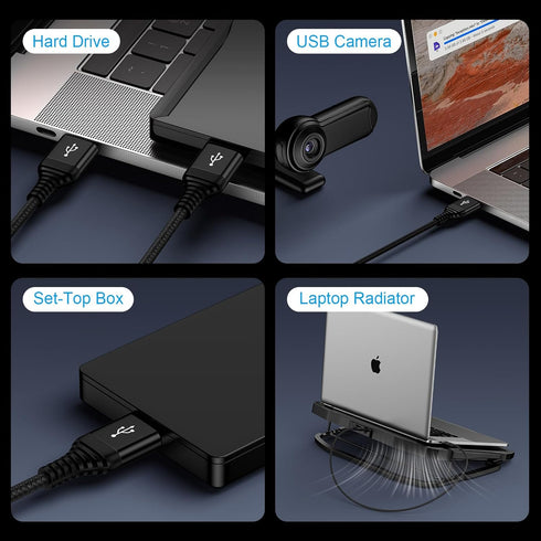 Cable,10FT USB3.0 Player,TV,Monitor,Printer,Set USB to USB High Speed Cable Male to Male USBA to USBA Cord Double Sided