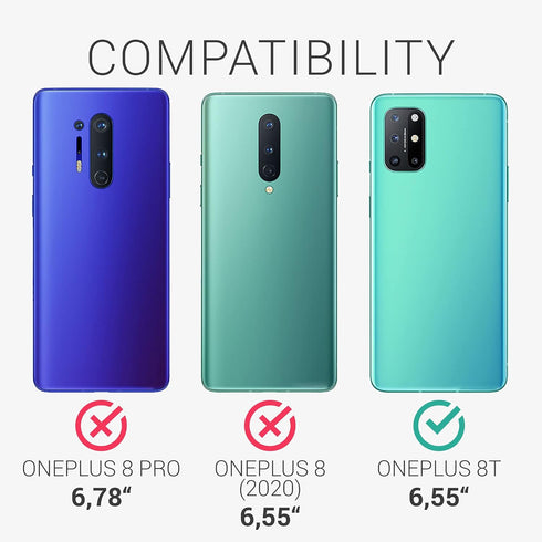 kwmobile TPU Silicone Case for OnePlus 8T - Soft Finish Phone Cover - Arctic Night