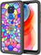 Case for Moto G Play (2021), Cute Shockproof Dual Layer Armor Protective Cover, 6.5", Rainbow Flowers