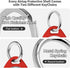 Airtag Holder, Air Tag Case with 2 Keychains, Waterproof TPU Shell Protective Case for GPS Item Finder Tracker, Red