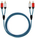 RCA Cable 5ft, 2RCA Male to 2RCA Male Stereo Audio Cable, Nylon-Braided Auxiliary Cord for Home Theater and Speakers