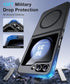 NO.1 Slim Hard Case for Samsung Galaxy Z Flip 5 - Translucent Matte, Anti-Fingerprint, Military Shockproof, Black,