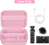 Canboc Carrying Camera Case for Sony ZV-1/ ZV-1 II/ZV-1F Vlog Digital & Vlogger Accessory Kit Tripod, Travel Storage Bag with Strap, Mesh Pocket fit Cable, Pink
