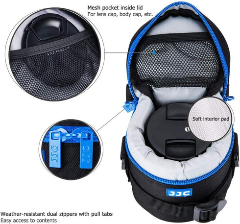 JJC Deluxe Lens Case Pouch Bag for Canon EF-S 18-55mm/EF 50mm f1.8/RF-S 18-150mm, Nikon AF-S 18-55mm/AF-P 18-55mm & More