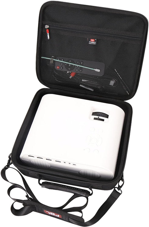 C10 10.8x10x4.1 Inches, FBLFOBELI Hard Carrying Projector Case Compatible with HOMPOW Mini Projector, Fits Most Major