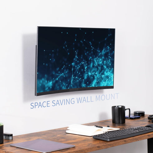 VIVO Height Adjustable 17 to 32 inch Single Monitor Articulating Wall Mount for Standing Workstations
