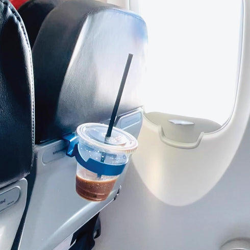 Travel Accessory Airplane Drink or Phone Holder (Blue)