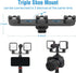 ChromLives Cold Shoe Mount Triple Shoe Mount Extension Bar Hot Shoe Adapter Camera Bracket with 1/4 Screw for Tripod/Microphone/LED Light Compatible with Canon Sony Camera