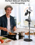 jidinung 360 C922 C930e C920S C920 C615 C960 N60 1/4" Webcam Tripod Stand for Desk Height Adjustable & Swivel Webcam