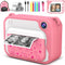 Kids Camera Instant Print 1080p, Dinosaur Toddler Camera, Ink Free Printing for Kids Aged 3-12, Gifts (Pink)