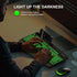 SABLUTE Large Print Backlit Computer Keyboards, Wired USB with 7-Color Backlit, Wrist Rest for Easy Typing