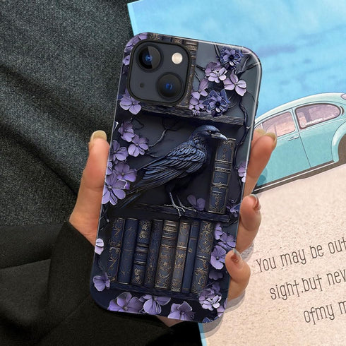 TnXee 14,Fall 2-Layer Case Compatible with iPhone Prevention Bright Hybrid Hard Shell Phone Case for Girls Boys,Purple