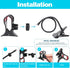 Bedside Phone Holder, Gooseneck Clip Flexible Arm Phone Holder, 360 Adjustable DIY Flexible Mobile Phone Bracket