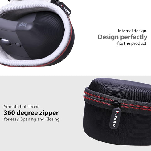 LTGEM Hard Case for Logitech Lift Vertical Ergonomic Mouse, Travel Protective Carrying Storage Bag