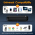 VkingMoR USB-A/USB-C Computer Speakers for PC Desktop, Wired Portable Mini Sound-bar for Monitor with Stereo Sound