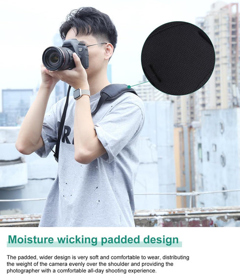 PULUZ Quick Release Anti-Slip Camera Sling Strap, Shoulder Crossbody Nylon with Zipper Pocket for Photographers