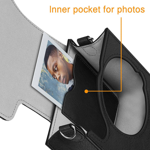Fintie Premium Vegan Leather Protective Case for Fujifilm Instax Mini 40 Instant Camera with Adjustable Strap