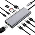 SZPACMATE USB C HUB Dongle, 10-in-1 USB C Adapter Docking Station with 4K