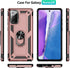 Samsung Galaxy Note 20 Case, Note20 5G Military-Grade Shockproof Cover with HD Screen Protectors, Rose Gold