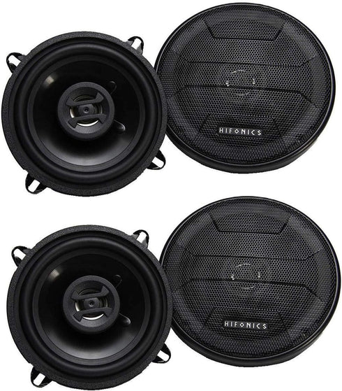 Hifonics Zeus 200 Watt 5.25 Inch 2 Way 4 Ohm Car Audio Coaxial Speakers, 2 Pack