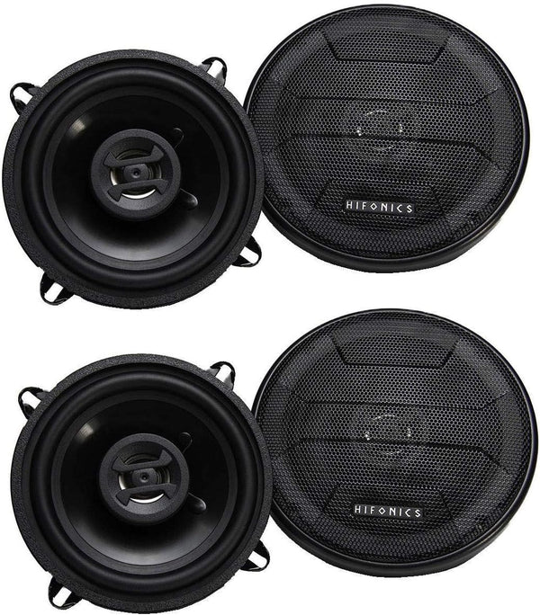 Hifonics Zeus 200 Watt 5.25 Inch 2 Way 4 Ohm Car Audio Coaxial Speakers, 2 Pack