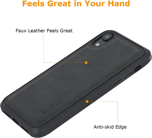 molzar MAG Series Case for iPhone XR, Built-in Metal Plate for Magnetic Mount, Compatible with Qi-Certified Chargers,