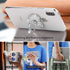Cell Phone Finger Ring Stand with Sparkly Diamond, Nsiucion Heart Kickstand Holder for All Phones and Tablets