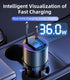 DICMKY 4 17 16 15 14 13 Retractable Car Charger USB Hub with RGB Light, Port Car Charging Station Cigarette Lighter
