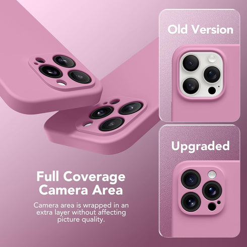iPhone 14 Pro Case - Slim Shockproof Silicone, MagSafe Compatible, Blackcurrant, with Camera Protection & 2X Screen