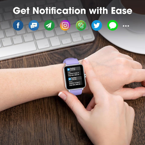 Smart Watch, Fitness Tracker with Heart Rate Monitor, Blood Oxygen, Sleep Tracking, 1.5 Inch Touchscreen for Android iOS