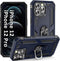 ADDIT iPhone 12 Case, Military Grade Heavy Duty Protection, Kickstand Ring, Shockproof, Blue