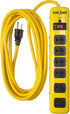 Yellow Jacket 5138N 15-Foot Cord Jacket, 6-Outlet Surge Protector, 1440J, Yellow/Black