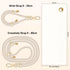 UKON Cell Phone Lanyard,Crossbody Lanyard and Wrist Strap Premium Metal Buckle Phone Charms with 2 X Phone Patch (Beige)