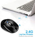 LeadsaiL Wireless Mouse for Laptop - 2.4G Portable Slim Cordless Optical Mouse with 6 Buttons, USB for Windows and Mac