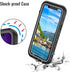 Waterproof iPhone 13 Case - Full Protection Shockproof Dustproof with Built-in Screen Protector and Lanyard (Black)