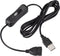 MECCANIXITY USB Cable with ON/Off Switch - 2M Black USB Male to Female Extension Cord for LED Desk Lamp