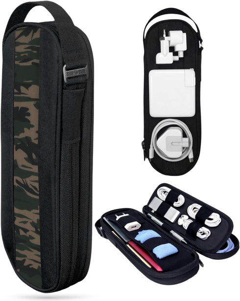 SIDE BY SIDE Electronics Organizer Travel Case for Cables, Charger, Power Bank
