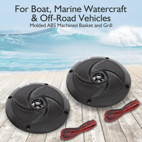 Pyle Marine Speakers, 5.25 Inch Low Profile Waterproof Wakeboard Tower, Weather Resistant Outdoor Audio System, 180