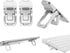 Bewudy 2 Pcs Portable Keyboard Riser With Dual Tilt Angle Adjustment, Foldable Laptop