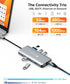 NOVOO USB C Hub, 11-in-1 Docking Station with 4K HDMI, VGA, Gigabit Ethernet, 100W PD, for Type-C Devices